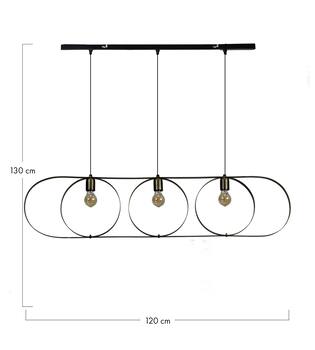 Ceiling light metal 120x27.5x130cm