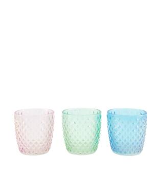 Tealight holder luster glass 7.4x7.4x7.5cm C/3