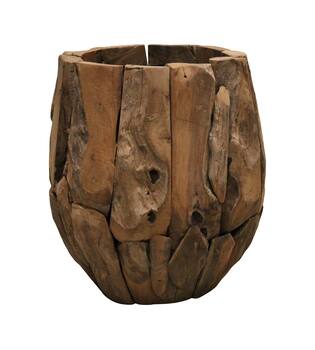 Planter erosion wood with plastic 38x38x48cm