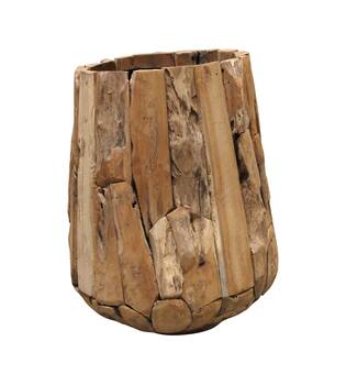 Planter erosion wood with plastic 58x58x78cm