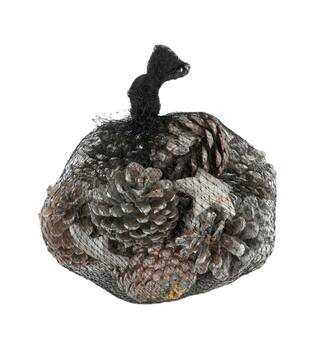 Pinecone with 3 coco star nature 22.4x39.2x32cm 250gr