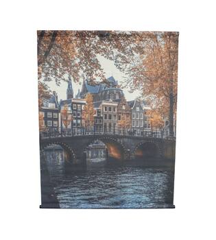 Wall art with metal frame linen 147x3x117cm