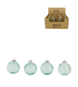 Display bauble recycled glass 8x8x8cm A/4