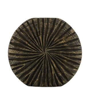 Vase round paulownia wood 24x6.5x22cm - Black
