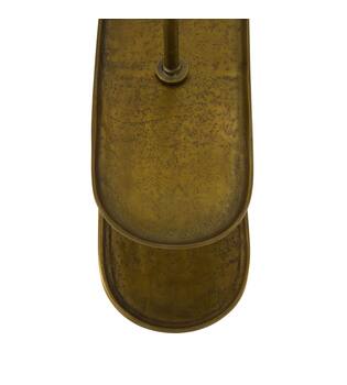 Etagiere round aluminium 2 layers 43x16.5x39cm - Gold