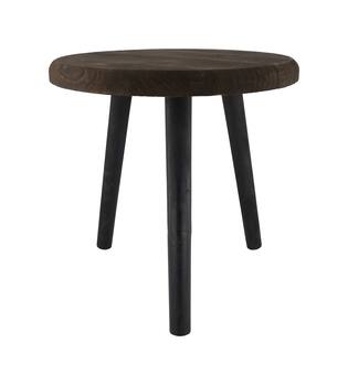 Side table round paulownia wood 38x38x38cm KD - Brown