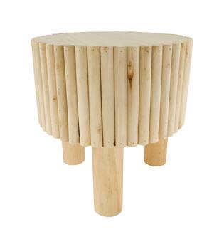 Side table paulownia wood 38x38x38cm - Natural