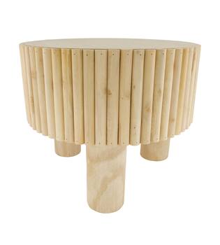 Side table paulownia wood 48x48x38cm