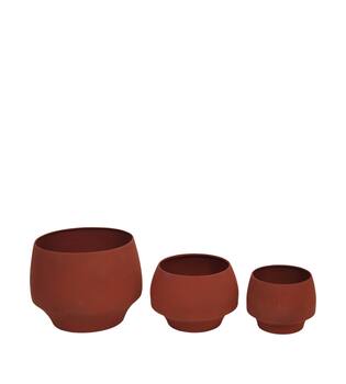 Planter metal 26.75x26.75x20.5cm S/3
