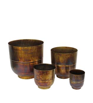 Vase aluminium 40x40x41cm  - Bronze