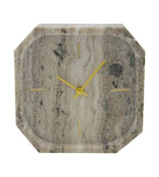 Clock marble 20x5x20cm - White