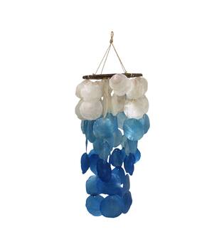 Mobile with gradient capiz 28x28x70cm - Blue