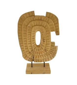 Statue teak wood 28x12x48cm - Natural