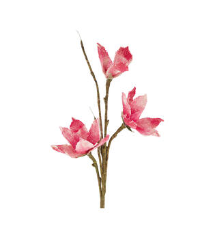 Flower magnolia jute 77x30x10cm - Pink