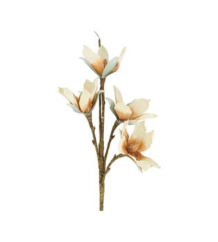 Flower magnolia jute 77x30x10cm - Brown
