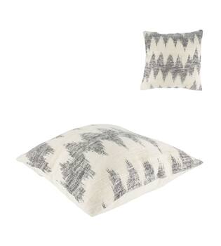 Cushion zigzag recycled cotton 45x45x9cm