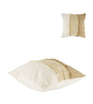 Cushion striped recycled cotton 45x45x9cm