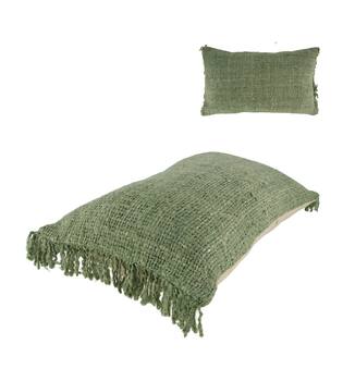 Cushion fringes recycled cotton 30x50x9cm