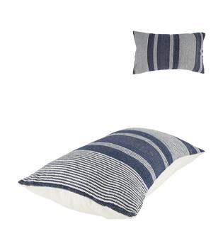 Cushion striped recycled cotton 30x50x9cm