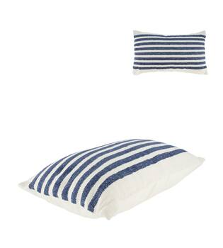 Cushion striped recycled cotton 30x50x9cm