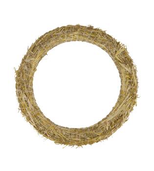 Wreath straw 50x50x6cm - Natural