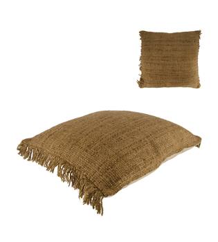 Cushion fringes recycled cotton 45x45x9cm