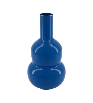 Vase metal 14x14x27cm - Blue