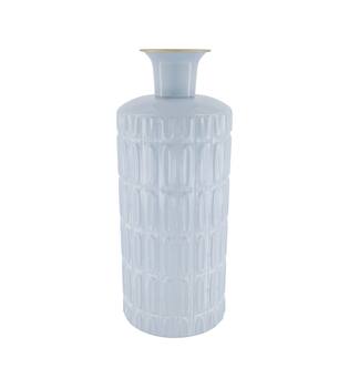 Vase metal 15.7x15.7x39cm - Blue