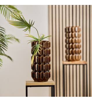 Table square metal 27x27x77cm  - Natural