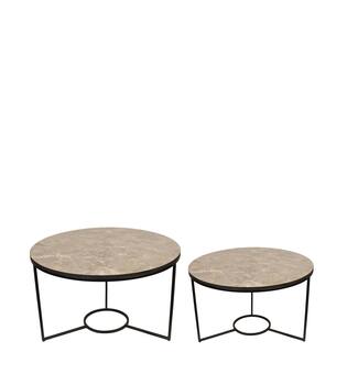 Table metal 77x77x46cm S/2