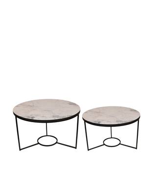 Table metal 77x77x46cm S/2