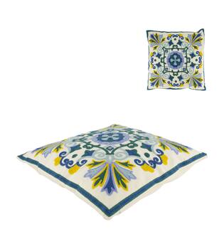 Cushion embroidery canvas 45x45x8cm - Multi