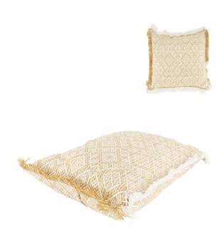 Cushion outdoor pp raffia 45x45x15cm