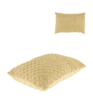 Cushion outdoor pp raffia 30x45x10cm