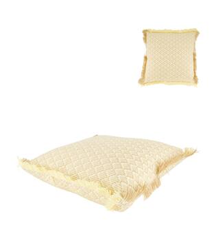 Cushion outdoor pp raffia 45x45x15cm