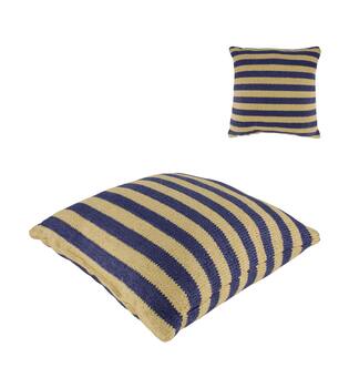 Cushion outdoor pp raffia 45x45x10cm