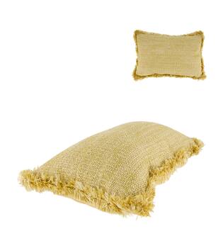 Cushion outdoor pp raffia 30x45x15cm