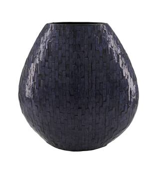 Vase capiz 32x14x33cm - Blue
