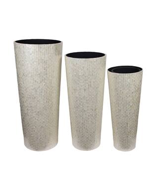 Vase capiz / mdf 38x38x91.5cm S/3