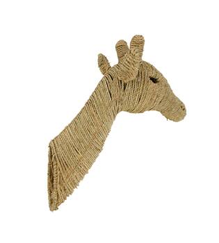 Wall art giraffe seagrass 28x40x48cm