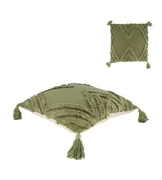 Cushion tufted pattern cotton 45x45x9cm