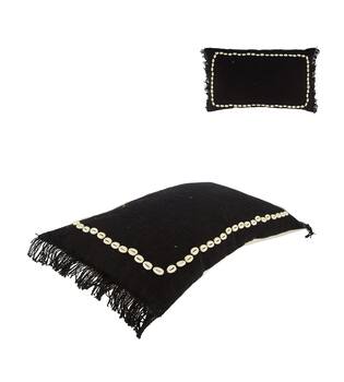 Cushion with shell cotton 30x50x9cm