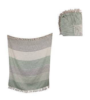 Plaid striped cotton 125x150x0.5cm