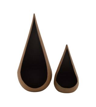 Tealight holder metal 10x9x22cm  - Brown