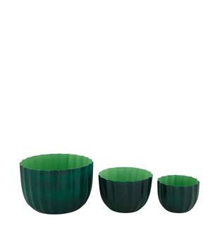 Bowl metal 14x14x9cm - Green