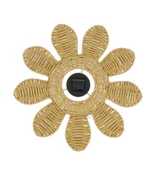 Wall light flower solar wicker pp 38x38x3cm