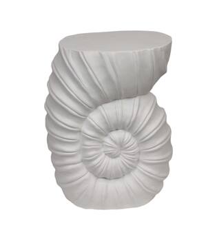 Side table shell magnesium 38x28x48cm - White