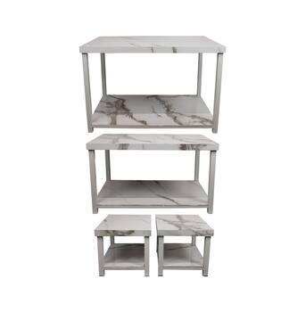 Table rectangular presentation table metal 118x78x78cm S/4