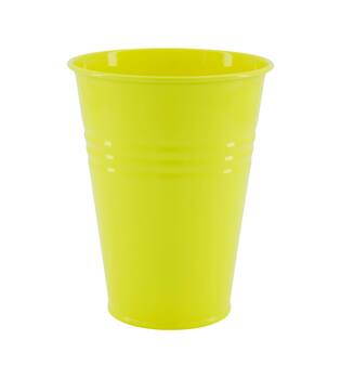 Bucket metal 13x13x17cm - Yellow
