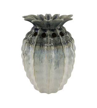 Vase pineapple ceramic 24x24x34cm - White